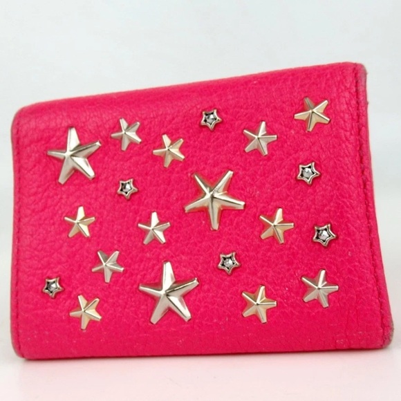 Jimmy Choo Star Studded Compact Trifold Wallet - Picture 2 of 4